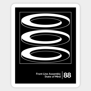 Front Line Assembly / Minimalist Graphic Artwork Sticker